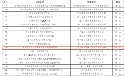 喜報(bào) 河北鋼谷榮登2022年河北省工業(yè)互聯(lián)網(wǎng)創(chuàng)新發(fā)展重點(diǎn)培育項(xiàng)目名錄